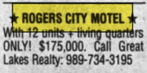 Rogers City Motel - Sep 28 2006 Article (newer photo)